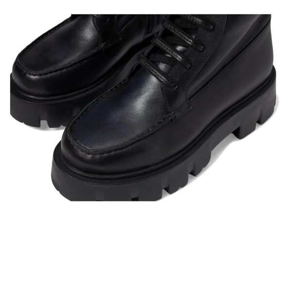 Free People Jones Lug Sole Lace Up Boots (Black) - Women's US 7 - Picture 3 of 9